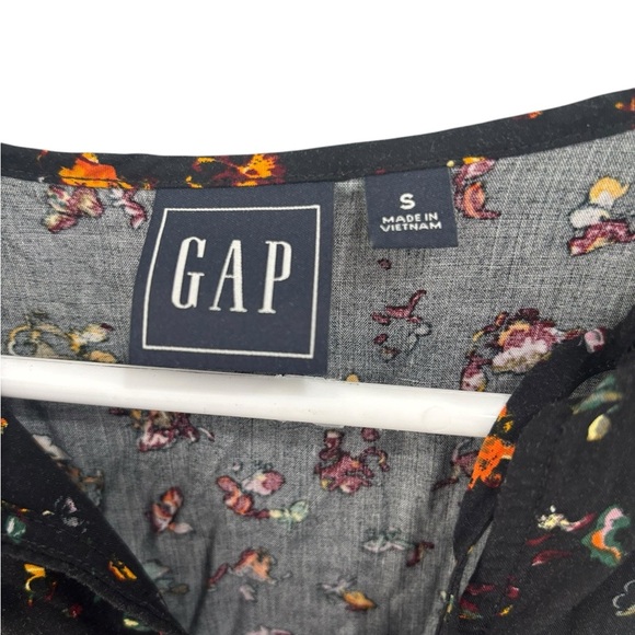 Gap Floral Trapeze Dress Long Sleeve Boho Hippie Flowy Fall Tiered Small - Picture 3 of 9
